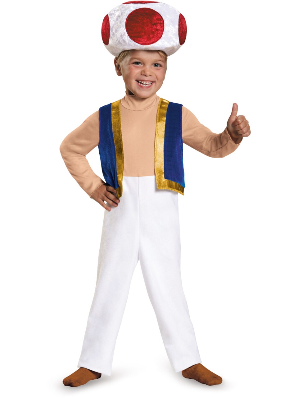 Child's Boys Super Mario Brothers Toad Mushroom Companion Costume